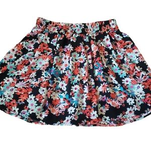 Ambiance Apparel. Floral Skirt. Short Skirt